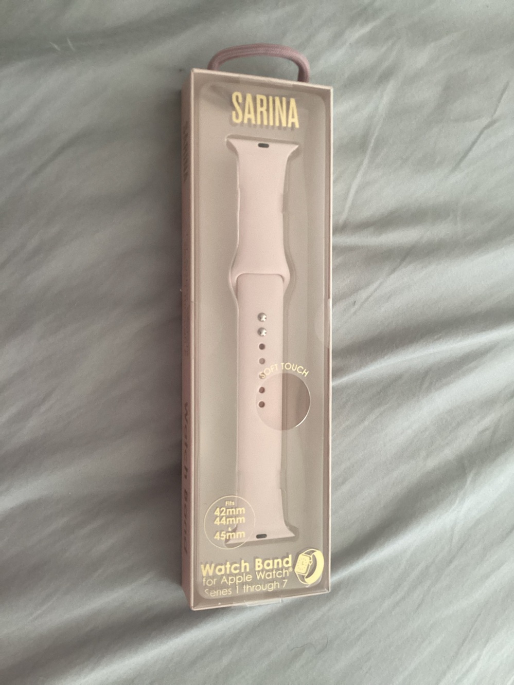 Sarina Soft Touch Silicone Watch Band for Apple Watch – Light Pink
